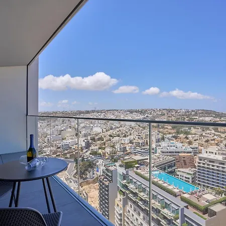 Lägenhet Panorama 20th Floor With Magnificent Views St. Julian's